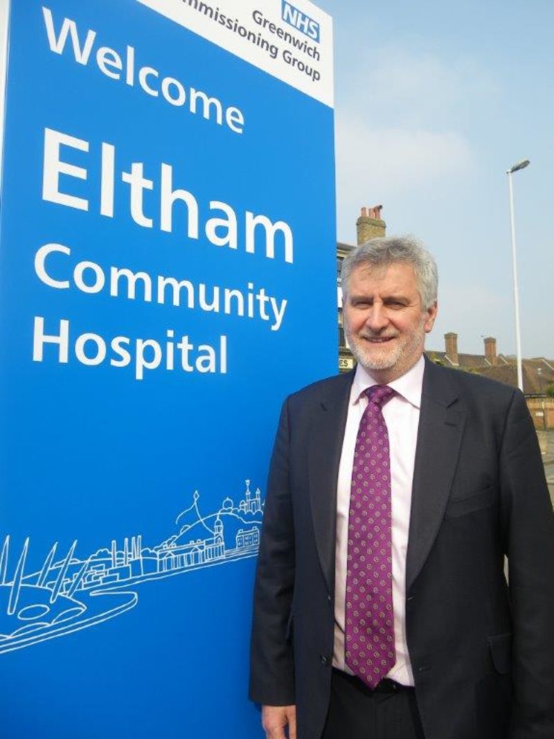 Clive outside the new Eltham Community Hospital